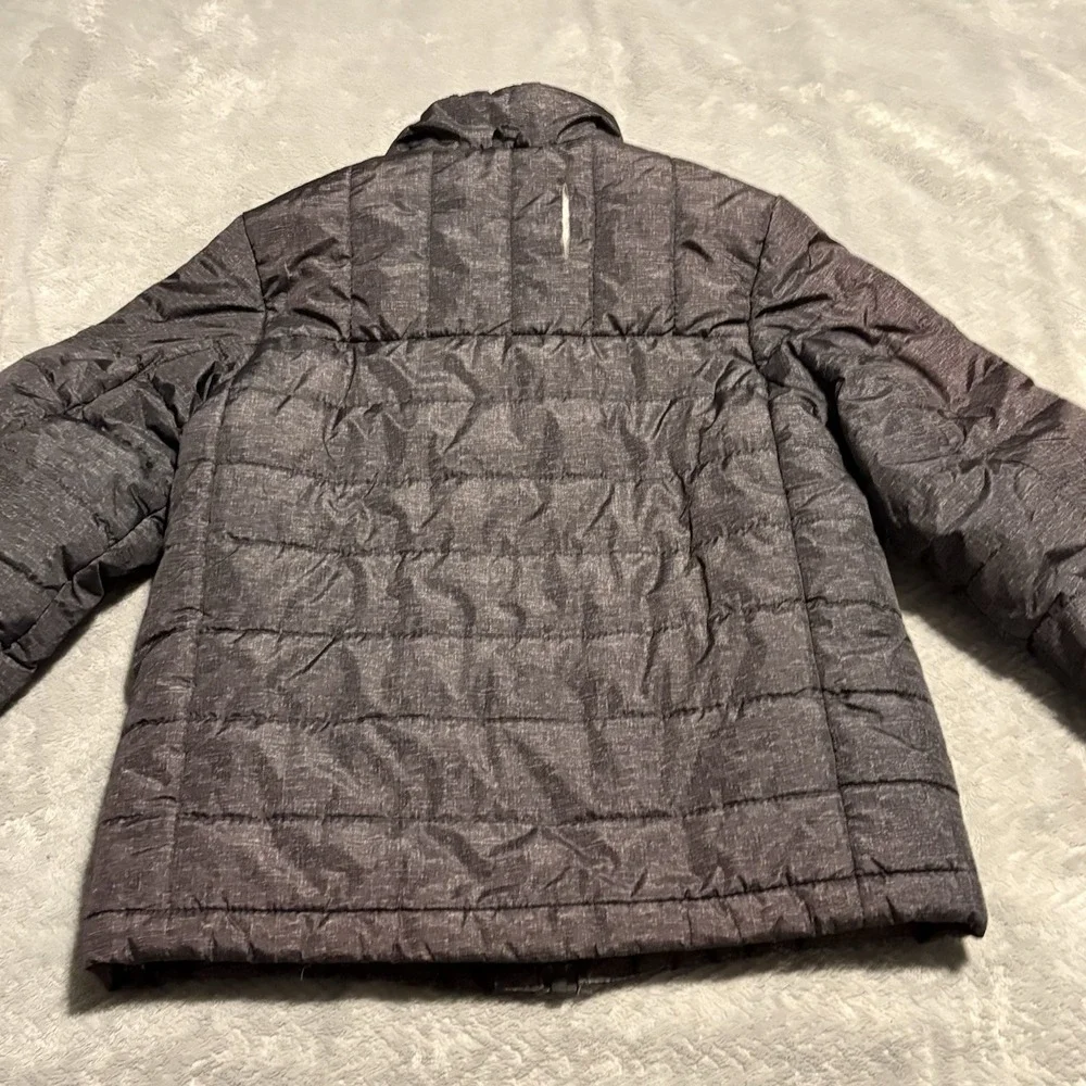 Gerry boys S 7-8 coat gray/black Quilted Winter Jacket zip high neck soft shell